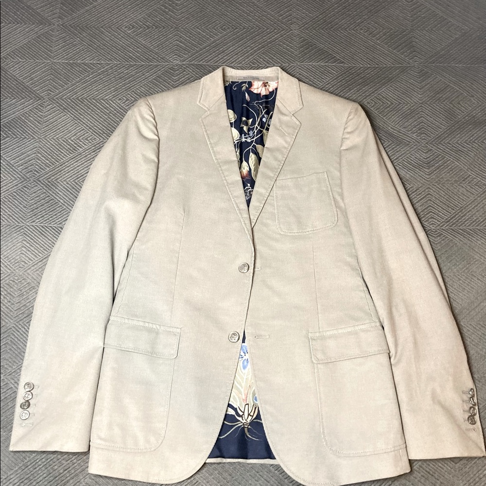 Gucci corduroy jacket with printed lining